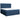 Pat box spring cu saltea, albastru, 180x200 cm, material textil