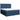 Pat box spring cu saltea, albastru, 200x200 cm, textil