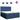 Pat box spring cu saltea, albastru, 200x200 cm, textil