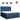 Pat box spring cu saltea, albastru, 200x200 cm, textil
