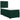 Pat box spring cu saltea, verde închis, 90x190 cm, catifea