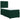 Pat box spring cu saltea, verde închis, 90x190 cm, catifea