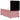 Pat box spring cu saltea, roz, 90x190 cm, catifea