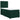 Pat box spring cu saltea, verde închis, 90x200 cm, catifea