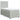 Pat box spring cu saltea, gri deschis, 90x200 cm, catifea