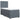 Pat box spring cu saltea, gri închis, 100x200 cm, catifea