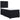 Pat box spring cu saltea, negru, 100x200 cm, catifea