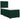 Pat box spring cu saltea, verde închis, 100x200 cm, catifea
