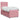 Pat box spring cu saltea, roz, 100x200 cm, catifea