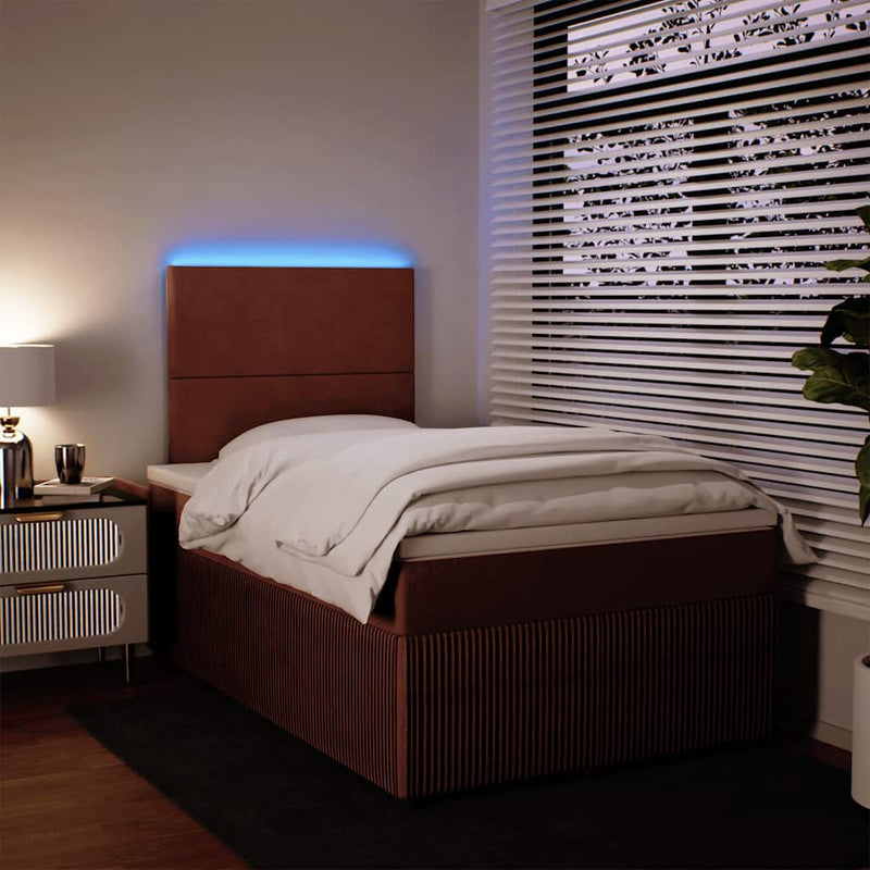 Pat box spring cu saltea, negru, 120x190 cm, catifea