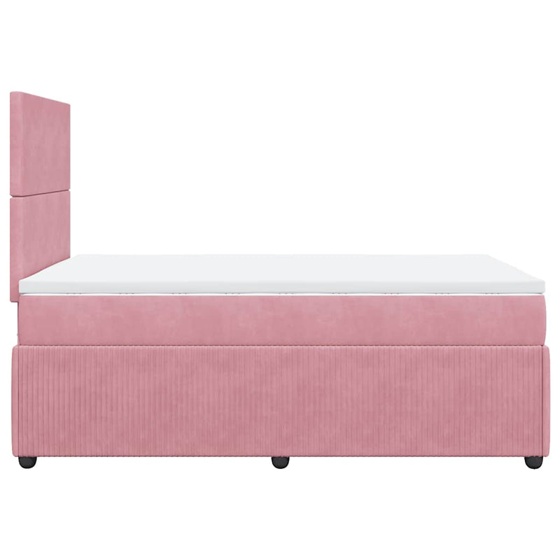 Pat box spring cu saltea, negru, 120x190 cm, catifea