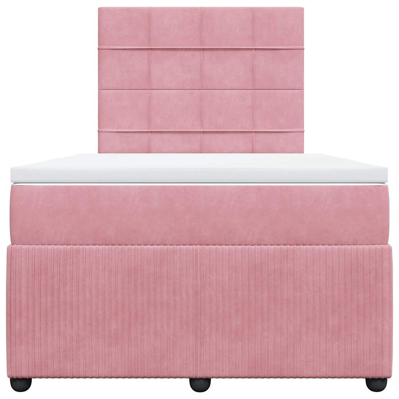 Pat box spring cu saltea, negru, 120x190 cm, catifea