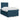 Pat box spring cu saltea, albastru, 120x200 cm, catifea