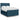 Pat box spring cu saltea, albastru, 140x190 cm, catifea