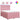 Pat box spring cu saltea, roz, 140x190 cm, catifea
