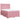 Pat box spring cu saltea, roz, 140x190 cm, catifea