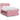Pat box spring cu saltea, roz, 140x190 cm, catifea