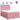 Pat box spring cu saltea, roz, 140x190 cm, catifea