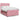 Pat box spring cu saltea, roz, 140x190 cm, catifea