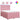 Pat box spring cu saltea, roz, 140x200 cm, catifea