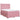 Pat box spring cu saltea, roz, 140x200 cm, catifea