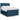 Pat box spring cu saltea, albastru, 160x200 cm, catifea