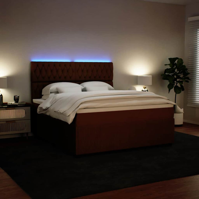 Pat box spring cu saltea, roz, 180x200 cm, catifea