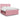 Pat box spring cu saltea, roz, 200x200 cm, catifea