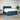 Pat box spring cu saltea, albastru, 200x200 cm, catifea