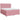 Pat box spring cu saltea, roz, 200x200 cm, catifea