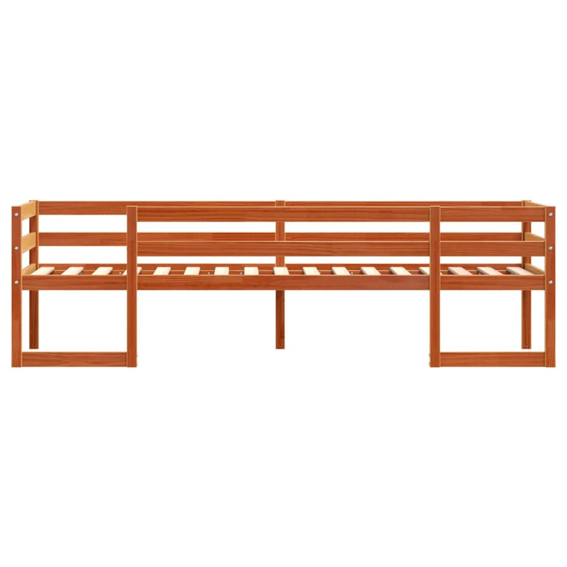 Cadru de pat pentru copii maro ceruit 90x190 cm lemn masiv pin