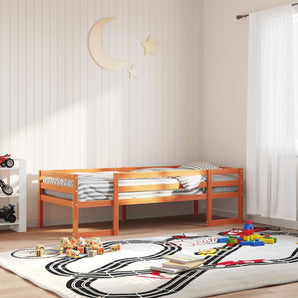 Cadru de pat pentru copii maro ceruit 90x190 cm lemn masiv pin