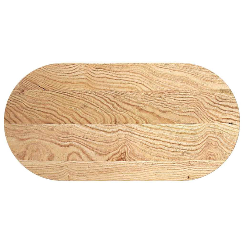 Blat de masă 100x50x2 cm lemn masiv de stejar oval