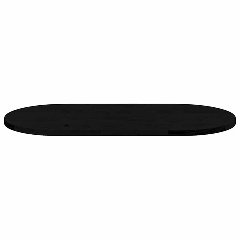 Blat de masă maro închis 80x40x2 cm lemn masiv de stejar oval
