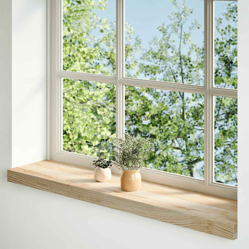 Pervaz 2 buc lemn masiv de stejar netratat 100x20x2 cm