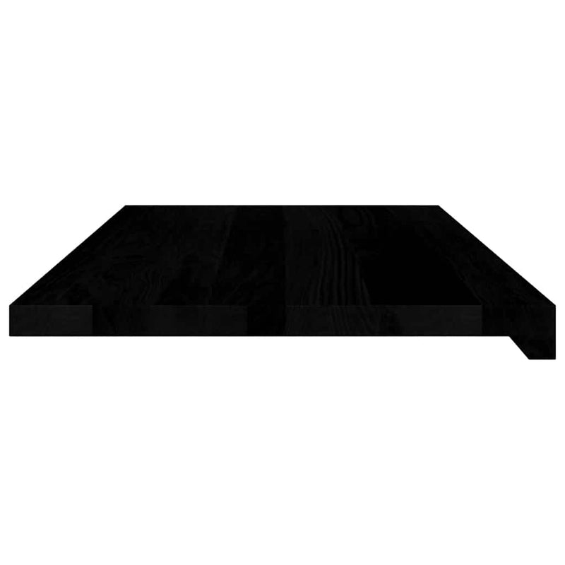 Glafuri 2 buc maro-negru 80x40x2 cm lemn masiv de stejar