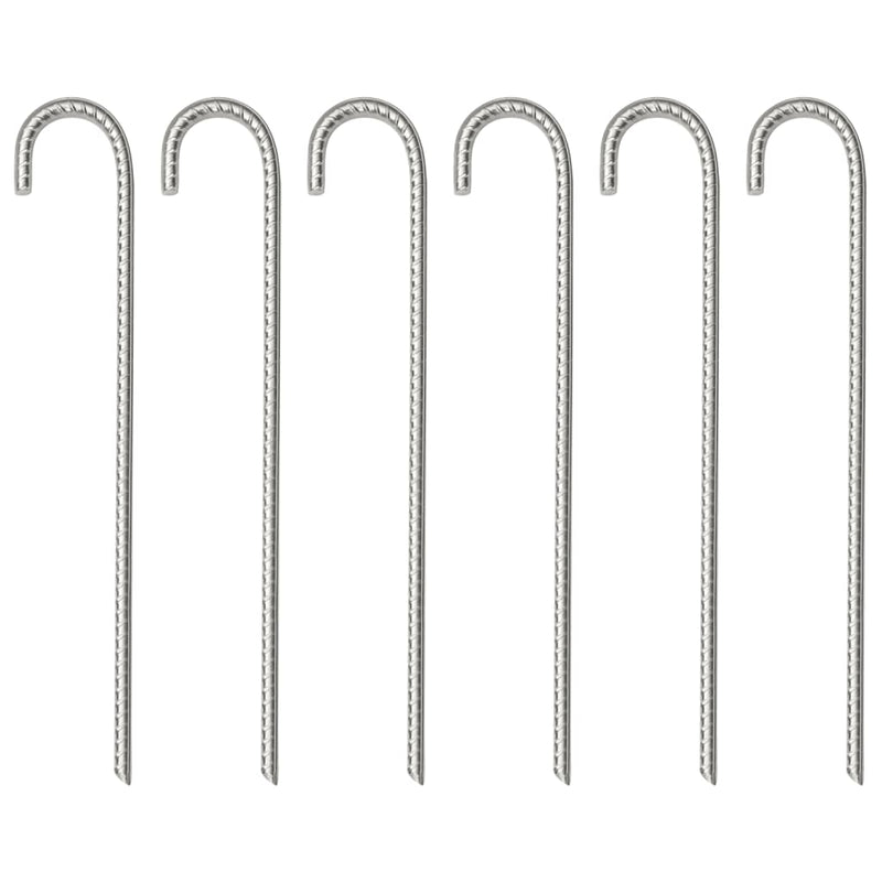 Țăruși de cort, 6 buc., 37 cm, Ø10 mm, oțel galvanizat