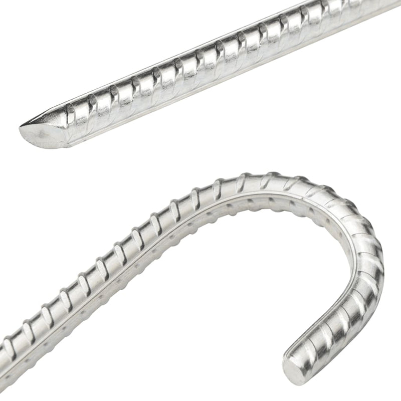 Țăruși de cort, 6 buc., 37 cm, Ø10 mm, oțel galvanizat