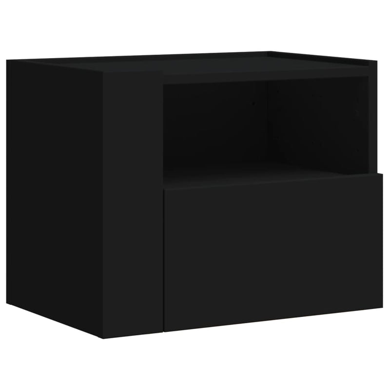 Noptiere de perete, 2 buc., negru, 45x30x35 cm