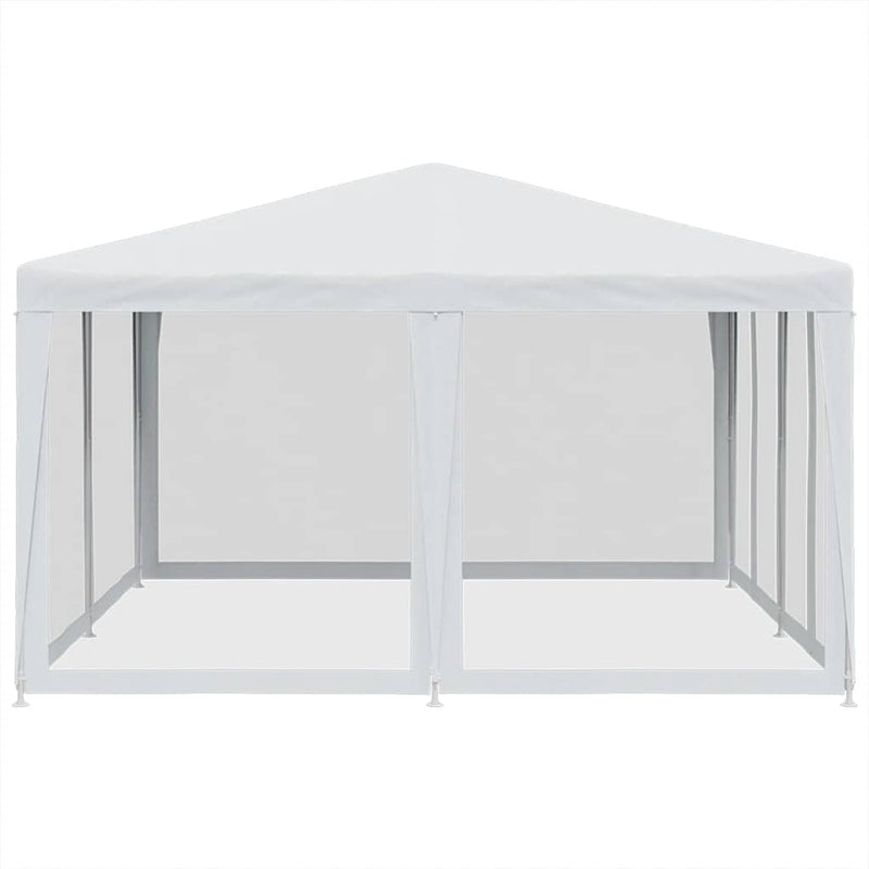 Cort de petrecere cu 4 pereți din plasă, alb, 4x4 m, HDPE