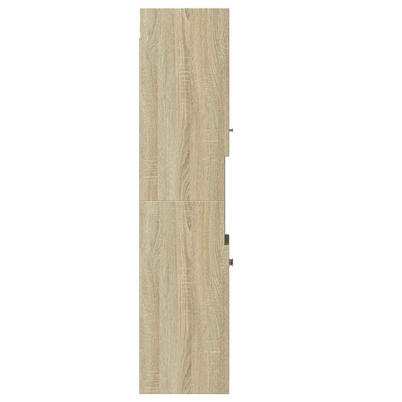Dulap de baie, stejar sonoma, 30x30x130 cm, lemn prelucrat