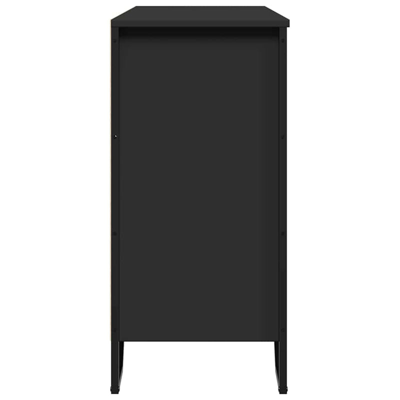Dulap, negru, 101x35,5x74,5 cm, lemn prelucrat