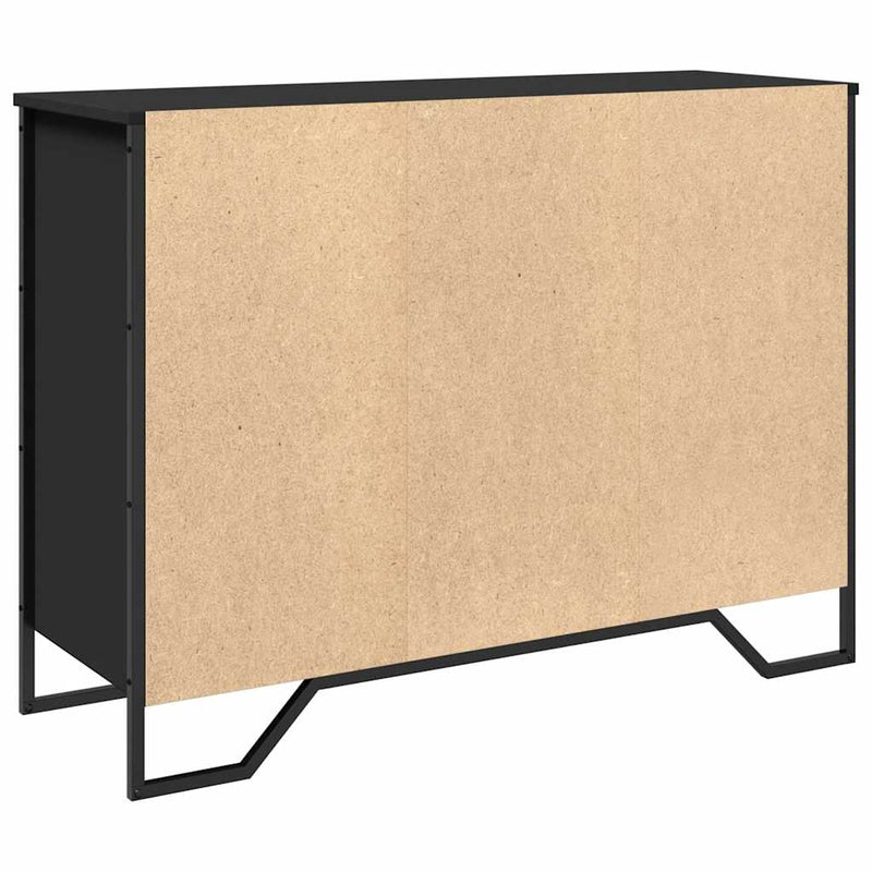 Dulap, negru, 101x35,5x74,5 cm, lemn prelucrat