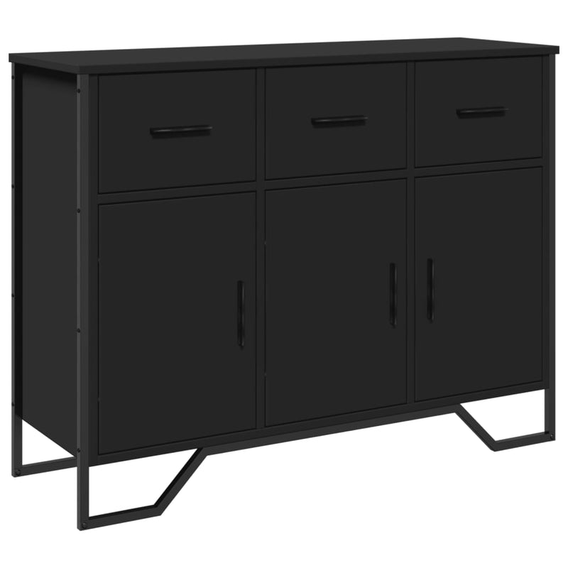 Dulap, negru, 97x32,5x74,5 cm, lemn prelucrat
