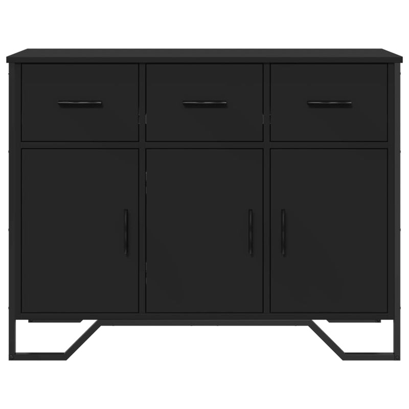 Dulap, negru, 97x32,5x74,5 cm, lemn prelucrat