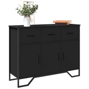 Dulap, negru, 97x32,5x74,5 cm, lemn prelucrat
