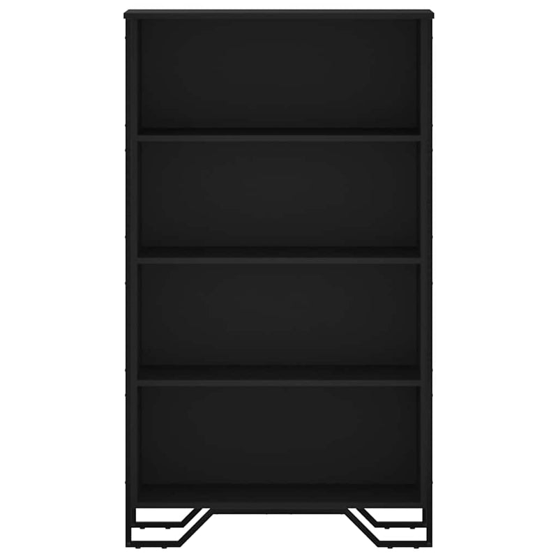 Bibliotecă, negru, 80x31x137,5 cm, lemn prelucrat