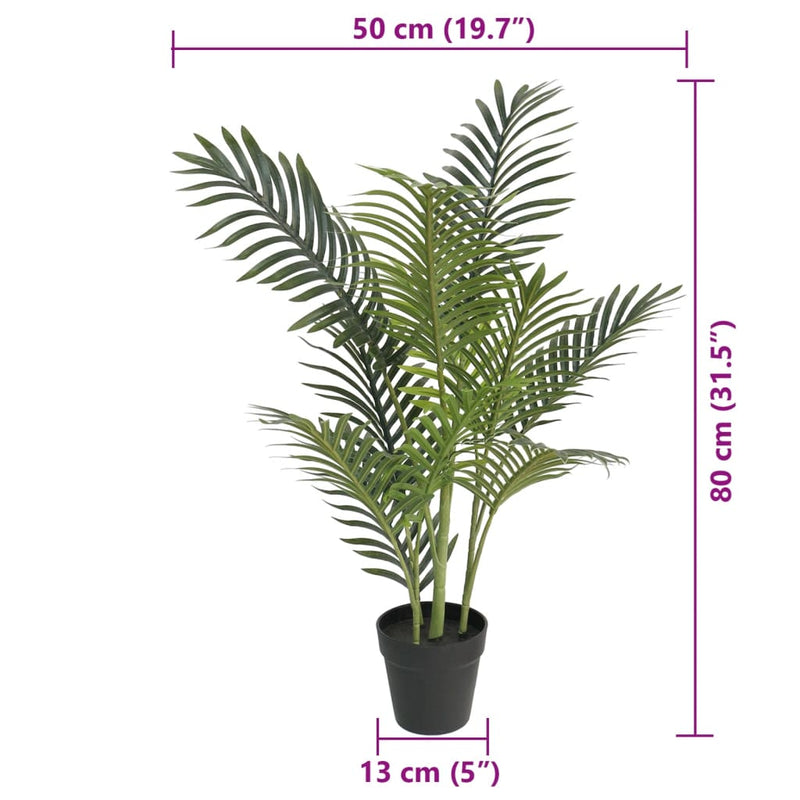Palmier artificial, verde, 80 cm, PP