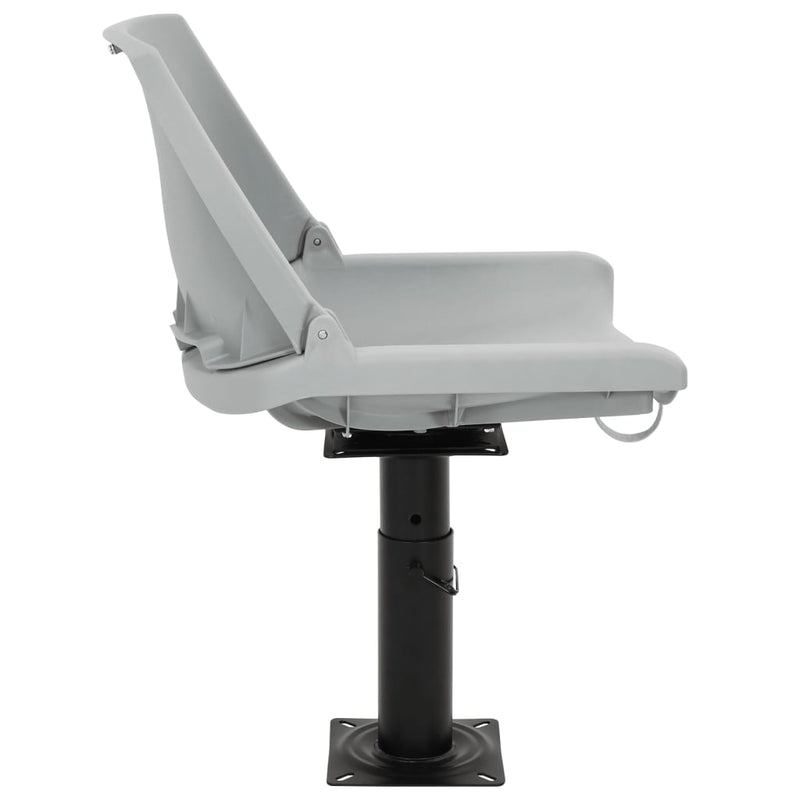 Scaun barcă cu piedestal, reglabil în înălțime, rotativ la 360°