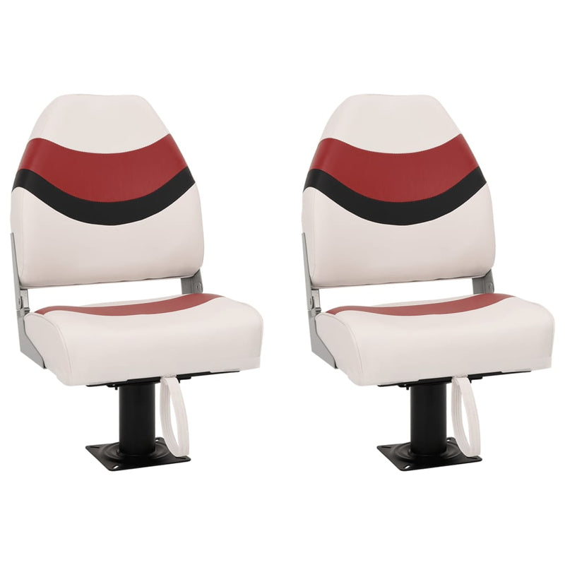 Scaune de barcă, 2 buc., cu piedestal pivotant la 360°